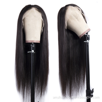Cheap Wholesale Straight Hd Full Lace Frontal Closure Wig Raw Brazilian Virgin Natural Human Hair Lace Front Wig For Black Women